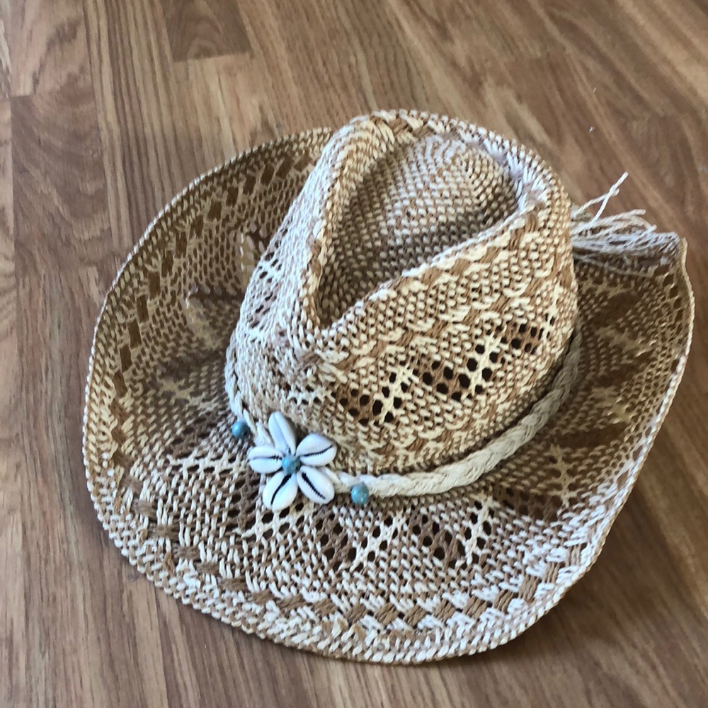 Cowgirl straw hat OS